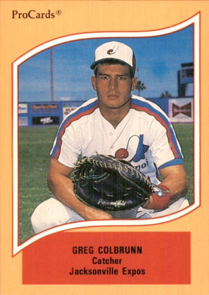 Greg Colbrunn 1990 ProCards A and AA #53 RC Jacksonville Expos AutographDen - Image 1 of 2