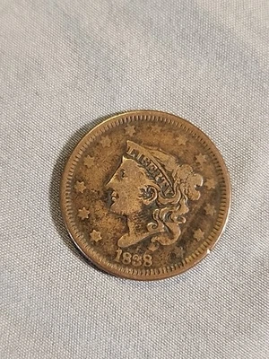 1838 Large Cent Coronet Braided Hair - Image 1 of 4