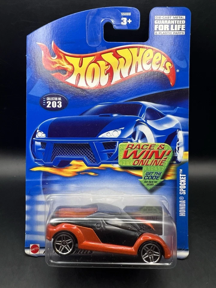 Hot Wheels Honda Sprocket in Black & Orange PR5 2002 #203 - Image 1 of 3