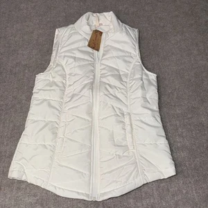 Red Camel NWT Women's SZ M Poly Filled Puffer Vest Ivory White - Picture 1 of 6