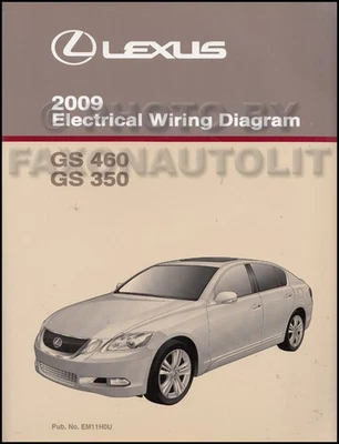 2009 Lexus GS 350 Y GS 460 Eléctrico Cableado Diagrama Manual Con Color Páginas - Imagen 1 de 2
