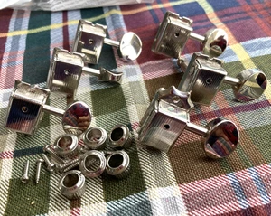 Nickel Vintage Style Guitar Tuners for Fender/Squier Stratocaster or Telecaster - Picture 1 of 4