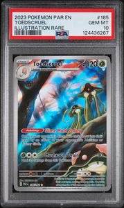 2023 POKEMON PAR EN-PARADOX RIFT ILLUSTRATION RARE #185 TOEDSCRUEL PSA 10 - Picture 1 of 2