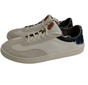 Olukai Punini Court Off White Aloha Suede Casual Shoes Men’s Size 11 - Picture 1 of 8