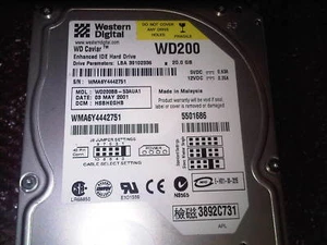 WD 20GB 2200 WD2200BB-53AUA1 HSBHEGHB Hard Drive - Picture 1 of 1