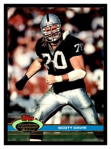 1991 Topps Stadium Club #171 SCOTT DAVIS Los Angeles Raiders