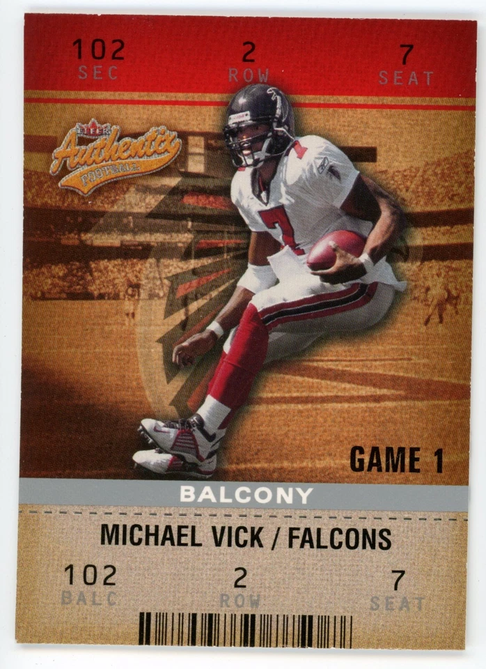 2003 Fleer Authentix Michael Vick Balcony #58 #78/250 Falcons - Image 1 of 1