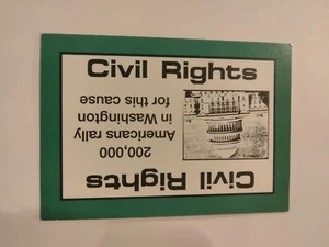 PERSPECTIVE Time Line Game CIVIL RIGHTS 1992 card used History free ship - Picture 1 of 1