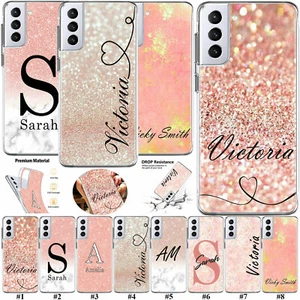 Marble Texture Custom Case Clear TPU Cover For Samsung Galaxy S24 S23 FE S22 S25 - Photo 1 sur 100