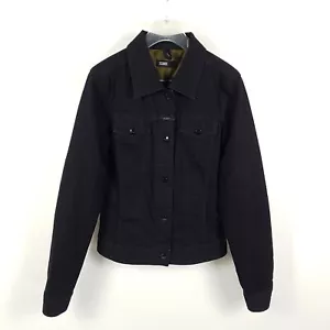 Closed Jeansjacke Damen S Schwarz Gefüttert Denim Trucker Jacke - Bild 1 von 6