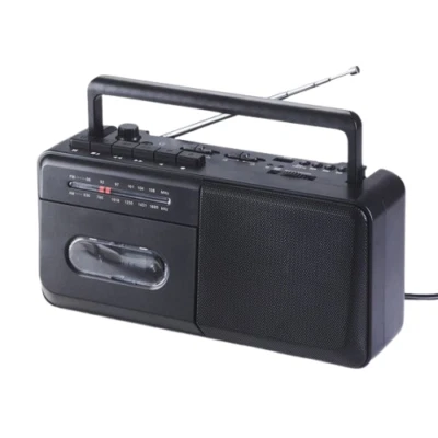 Mobiler Kassettenrekorder mit Aufnahmegerät Radio Rekorder Diktiergerät Mikrofon - Bild 1 von 2