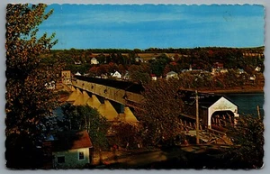 Postcard Hartland NB c1971 Longest Covered Bridge Over Saint John River - Picture 1 of 2