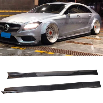 For Mercedes-Benz AMG35 AMG45 86" Side Skirt Extension Rocker Panel Carbon Fiber - Image 1 of 4