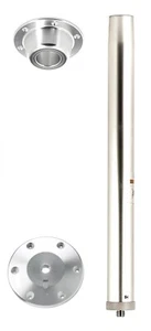 Pedestal de mesa extraíble de fácil montaje Vetus 70 cm con giratorio - anodizado brillante - Imagen 1 de 6