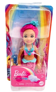 Neu in Verpackung Barbie Dreamtopia rosa Haare Chelsea rosa Meerjungfrau Puppe 6,5 Zoll Mattel 2020 - Bild 1 von 4
