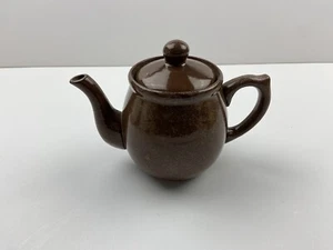 Small Brown Teapot Mid Century retro Solid Japanese Moriage - Picture 1 of 6