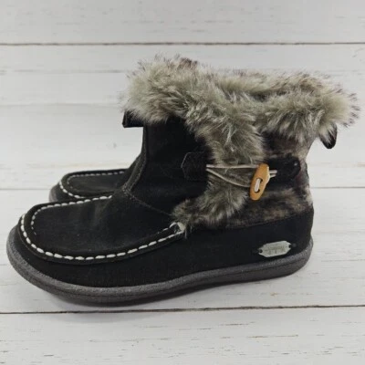 Woolrich Pine Creek Mujer 6 Marrón Gamuza Cuero Imitación Piel Botines Pull On Foto 1 de 4