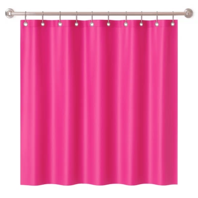 EVA Shower Curtain Liner Hot Pink 72x72 Rustproof Grommets, 3 Magnets Waterproff - Image 1 of 4