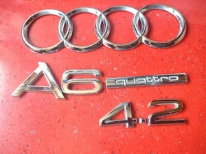 05 06 07 08 Audi A6 Quattro 4.2 Sedan Avant Trunk Emblem Logo Ring Genuine Rear - Picture 1 of 5