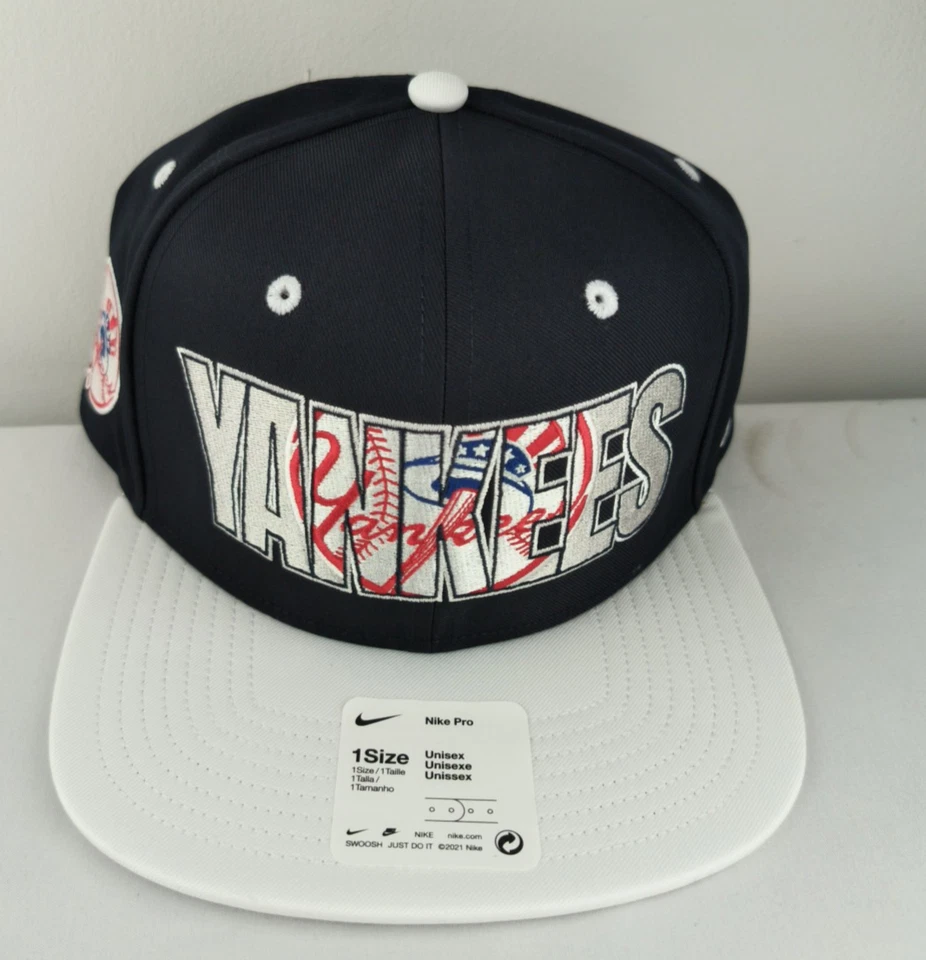 Nike Pro New York Yankees Hat Cap Snapback Dri Fit Cooperstown Collection