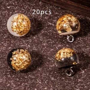 20x Round Buttons Resin Metal for DIY Clothes Dress Craft Sew Retro Chic Costume - Picture 1 of 10