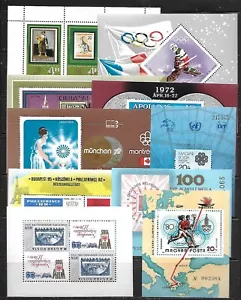 Hungary - Ten (10) Commemorative/Souvenir Mini Sheets - as shown 1/17c - Picture 1 of 1