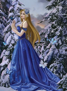 BLUE DRESS by Nene Thomas - SunsOut 1000 piece FANTASY puzzle - NEW - Picture 1 of 1