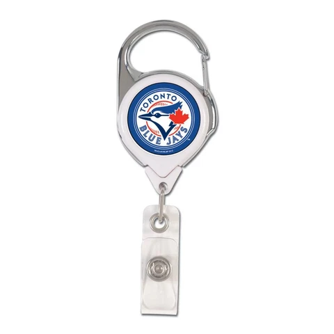 Toronto Blue Jays Retractable Metal Badge Holder [NEW] MLB Key Chain ID Ring Cover