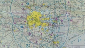 1996 GULF COAST MAP - NOAA World Aeronautical Chart CH-24 - Approx. 20"x60" EX - Picture 1 of 10