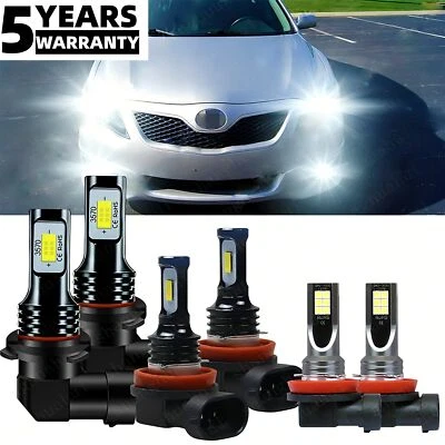 For Toyota Camry 2007- 2014 LED Headlight Bulbs Kit High / Low Beam + Fog Light - Image 1 of 4