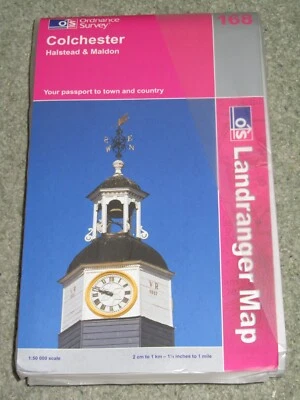 Ordnance Survey Landranger Map Sheet 168 Colchester - 2006 Laminated - Image 1 of 2