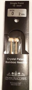Crystal Palace Bamboo Knitting Needles Single Point Size 12 inch US 0 -2mm Japan - Picture 1 of 4