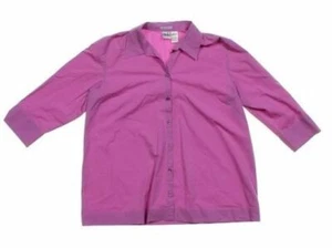 duo Maternity Button Down 3/4 Sleeve Shirt - Size M Pink - Picture 1 of 1