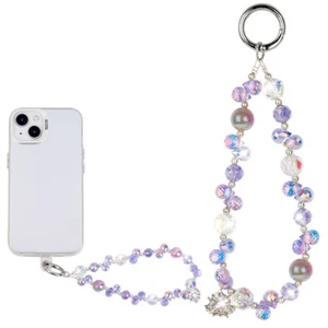 Phone Chain Lanyard Charm Strap Wrist Bead Hanging Cord Bracelet For Keychai Bag - Picture 1 of 9