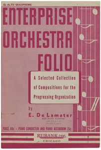 1941 Enterprise Orchestra Folio libro di canzoni SPARTITI MUSICALI sassofono contralto - Foto 1 di 3