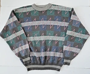 Vintage Men's L Hennessy by Van Heusen Grandpa Sweater Pullover 90s Knit TV Dad - Picture 1 of 8