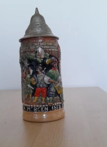 Vintage Small Koblenz German Beer Stein With Pewter Lid - Picture 1 of 5