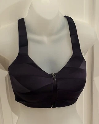 Victorias Secret Sports Bra Knockout Front Close VS 32DDD - Blk/Gray/Dk Gray EUC - Image 1 of 4