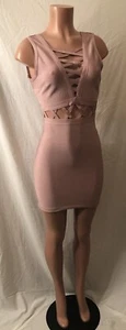 **Exotic Frosted Glaze Mauve Event Dress~Size Medium** - Picture 1 of 11