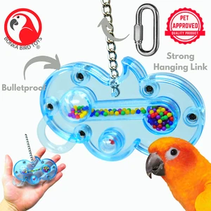 Bonka Bird Toys 0004 Small Wave Bulletproof Plastic Puzzle Rattle Macaw Amazon - Picture 1 of 7