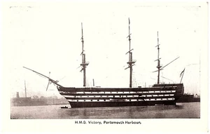 Postal HMS Victory Portsmouth Harbour Lord Nelson's Battle of Trafalgar - Imagen 1 de 4