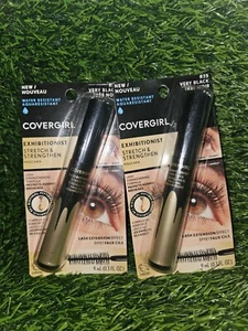 2 Covergirl Exhibitionist Stretch & Strengthen Mascara Waterproof 825 VERY BLACK - Picture 1 of 1