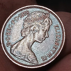 1978 1 NEW PENNY ELIZABETH II, RARE(L8 - Picture 1 of 5