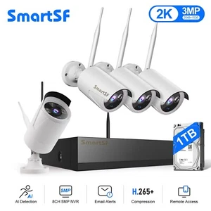 Wireless Security Camera System Outdoor Home 3MP 8CH With 1TB Hard Drive WiFi HD - Picture 1 of 13