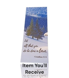 Double Sided Print Bible Verse Bookmark with Full Scripture, (2.4” x 6.1”) - Picture 1 of 7