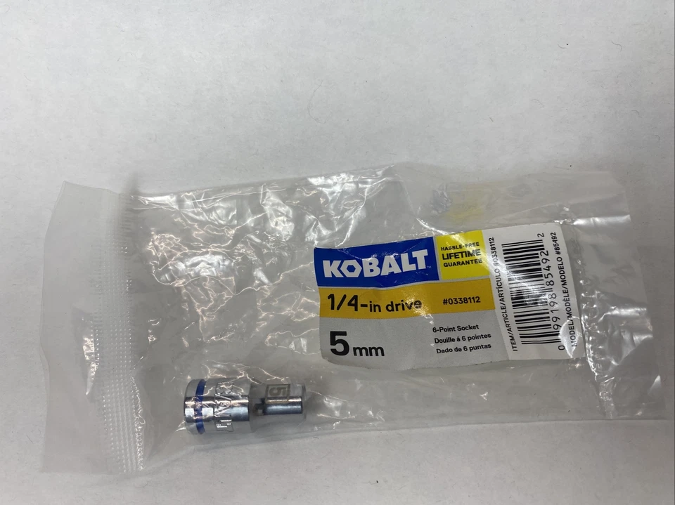 Kobalt 1/4” Drive 5mm Socket Laser Etched 6 Point 0338112 - Image 1 of 1