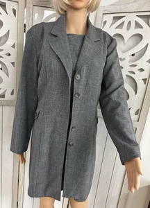 Spago ärmelloses Kleid mit langer Jacke grau Größe 12 - Bild 1 von 10