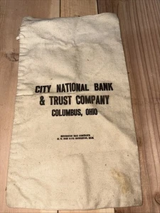 City National Bank & Trust Columbus, Ohio Stoff Bank Tasche Münze Geldbeutel - Bild 1 von 4