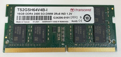 Transcend 16GB 2Rx8 DDR4 2400 SODIMM  TS2GSH64V4B-I - Image 1 of 2