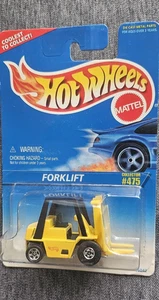 Carretilla elevadora Hot Wheels 1996 de colección rara coleccionista #475 construcción de horquillas en funcionamiento - Imagen 1 de 7